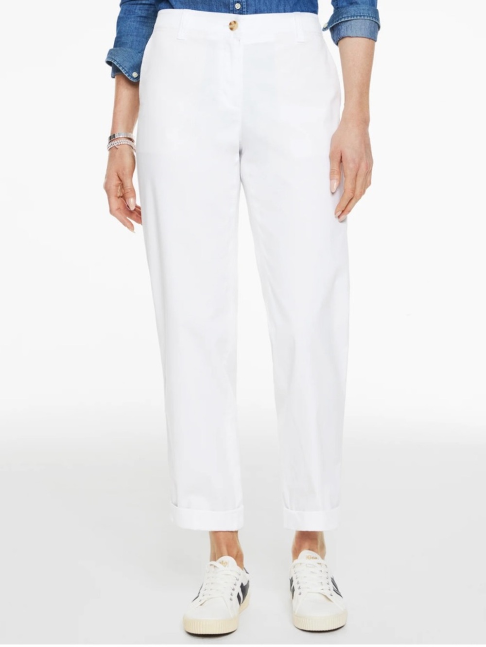NWOT- TALBOTS -  relaxed fit White Straight-Leg Chinos